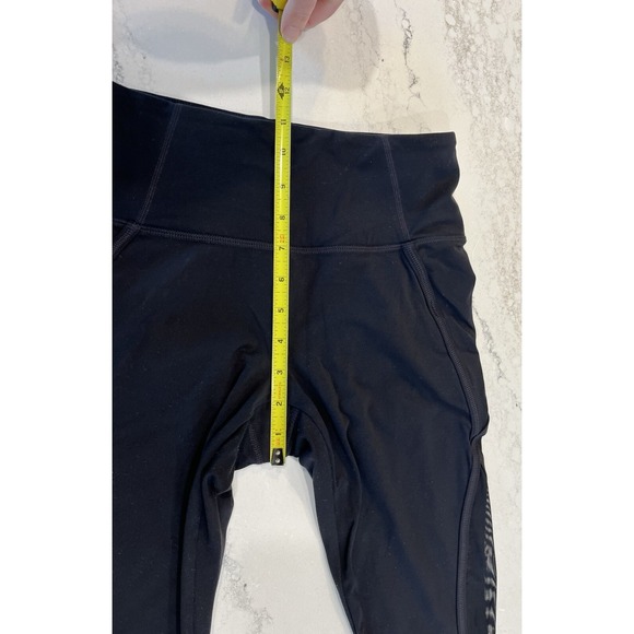 Athleta‎ Black Salutation Cutout Mesh 7/8 Yoga Athletic Leggings Women's S - Picture 5 of 8